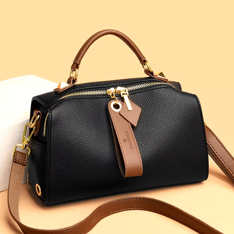 Chic Luxury Leather Crossbody Shoulder Bag for Women - Perfect Blend of Style and Functionality
