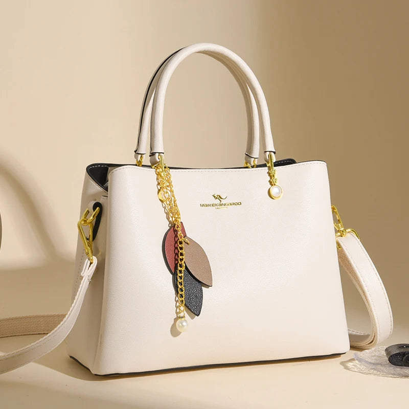 Chic and Spacious Women's PU Leather Tote Bag - Versatile Shoulder and Crossbody Design for Everyday Elegance
