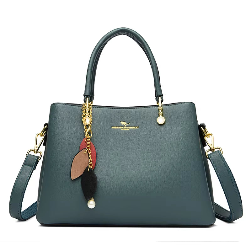 Chic and Spacious Women's PU Leather Tote Bag - Versatile Shoulder and Crossbody Design for Everyday Elegance