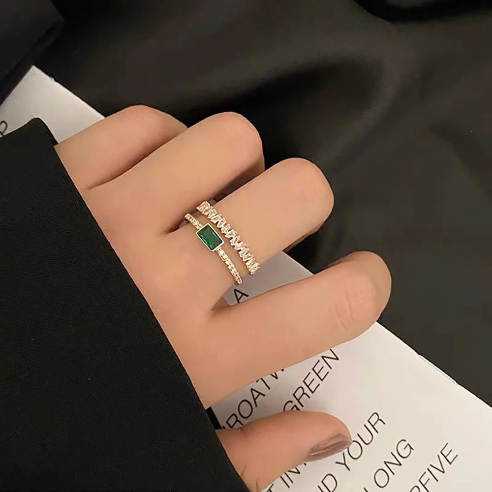 Zircon Adjustable Women'S Ring