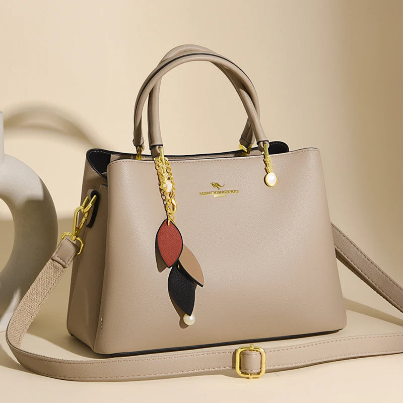Chic and Spacious Women's PU Leather Tote Bag - Versatile Shoulder and Crossbody Design for Everyday Elegance