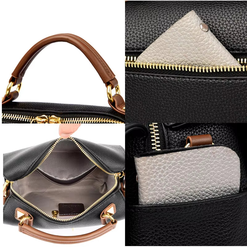 Chic Luxury Leather Crossbody Shoulder Bag for Women - Perfect Blend of Style and Functionality