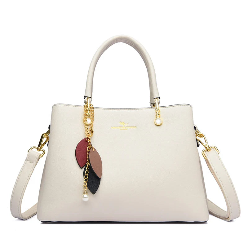 Chic and Spacious Women's PU Leather Tote Bag - Versatile Shoulder and Crossbody Design for Everyday Elegance