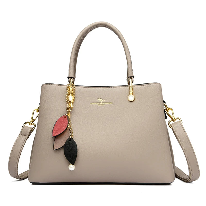 Chic and Spacious Women's PU Leather Tote Bag - Versatile Shoulder and Crossbody Design for Everyday Elegance